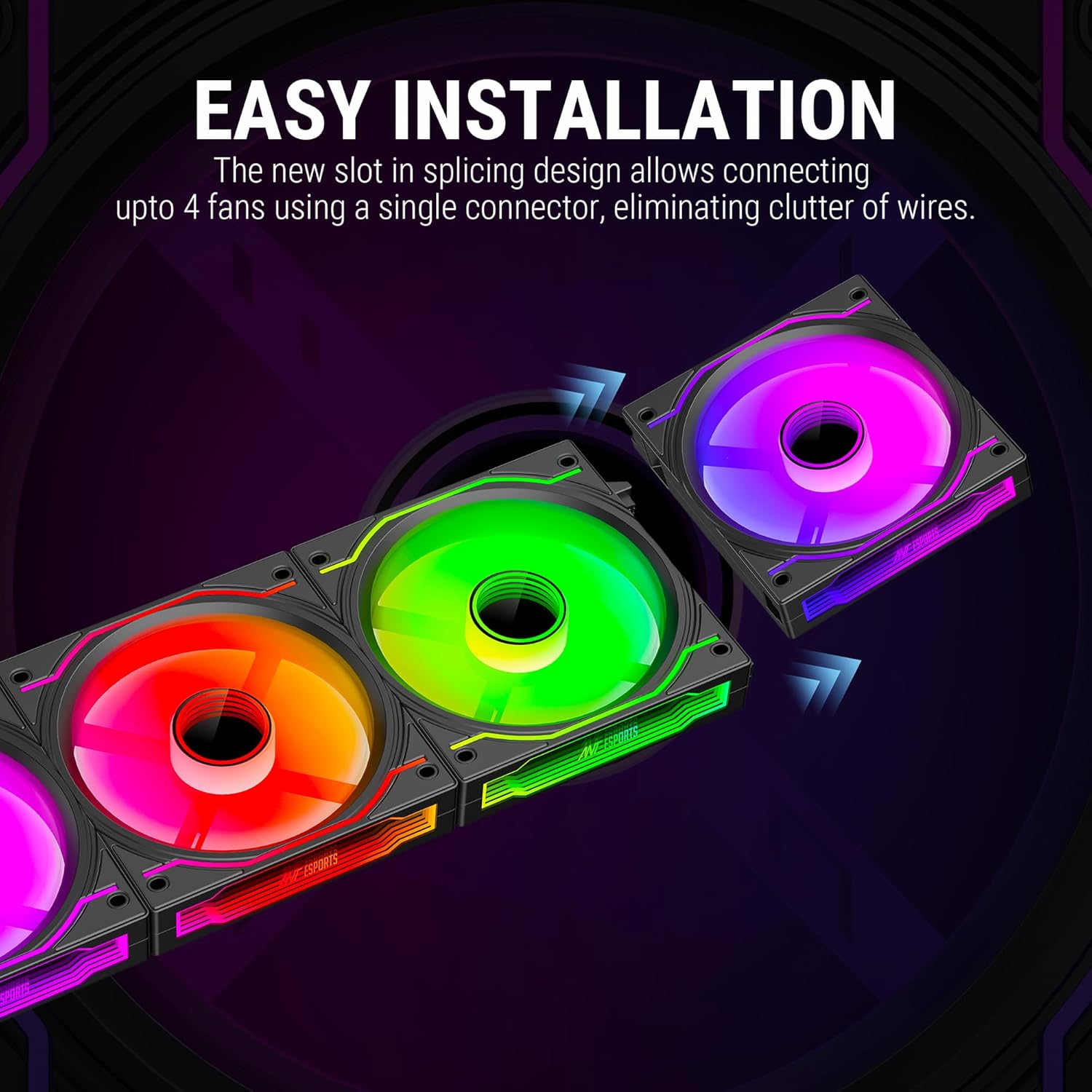 Ant Esports Crystaflow 3 in 1 120 ARGB Case Fan Kit